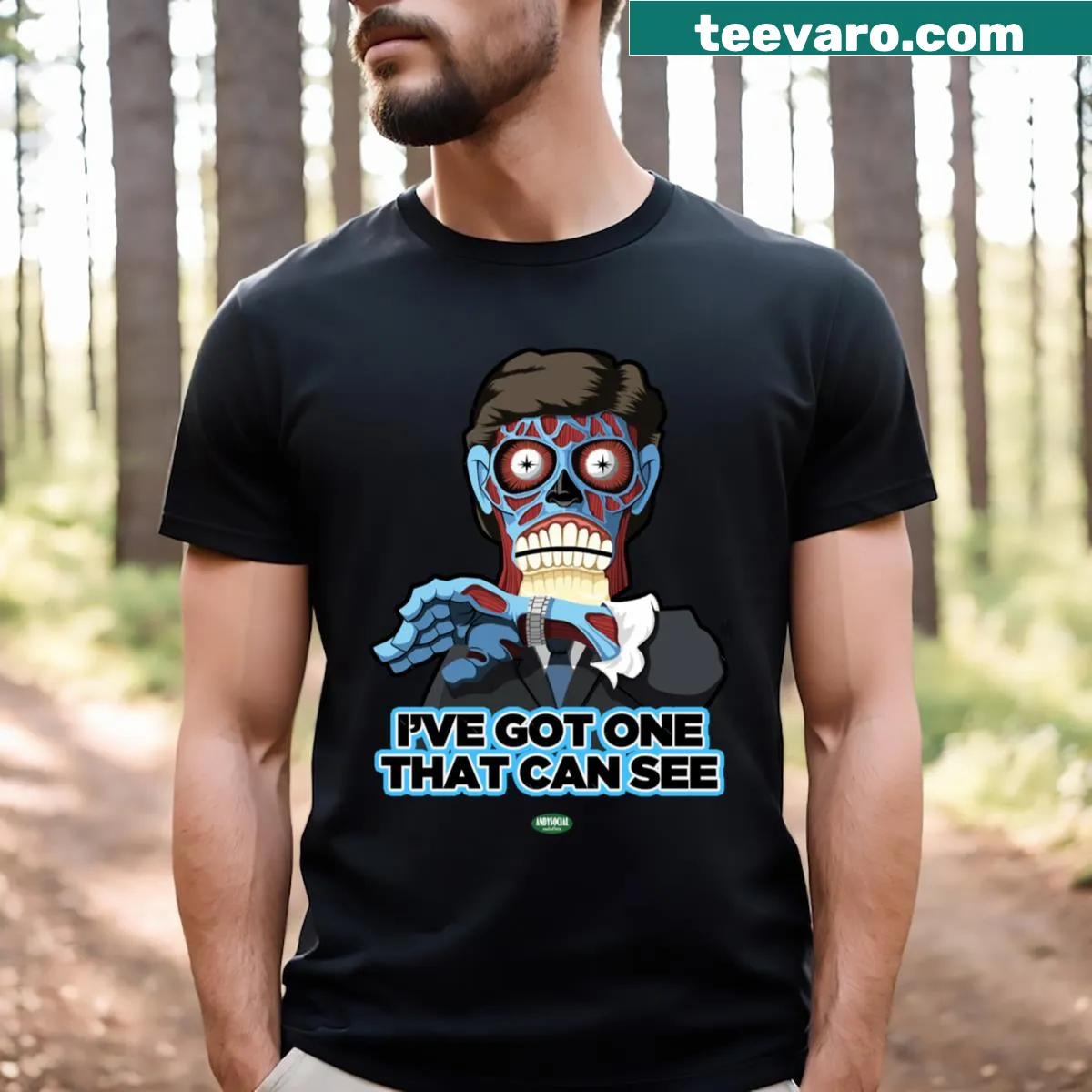 T-shirt with the phrase I've Got One That Can See — on a men's t-shirt