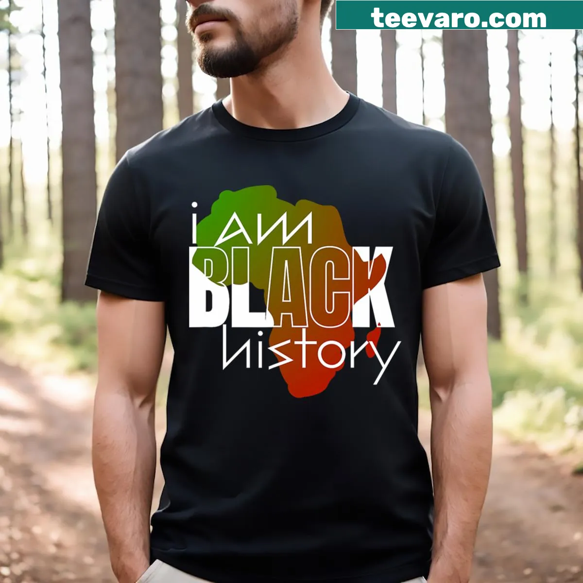 Juneteenth Strong graphic T-shirt with bold typography — on a men's t-shirt