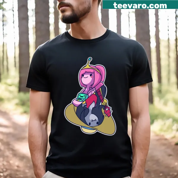 Cute T-shirt featuring Princess Bubblegum and Marceline from the animated series