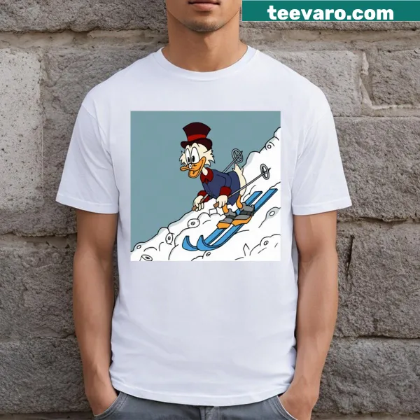 Funny T-shirt featuring a Scrooge Duck graphic