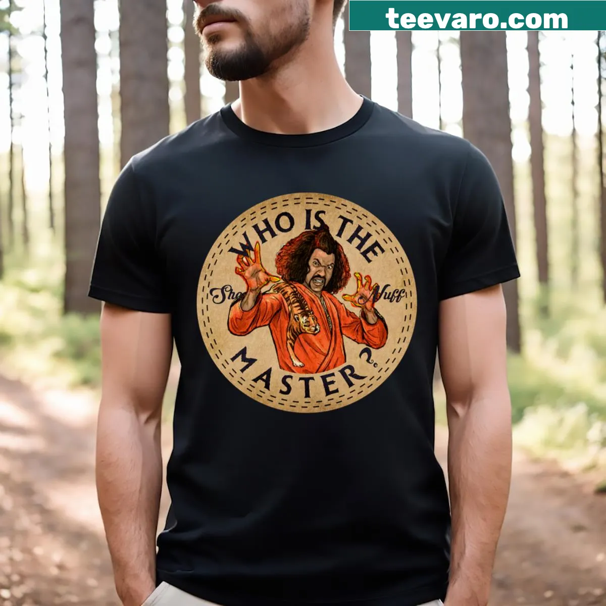 Vintage distressed t-shirt featuring the phrase 'Sho Nuff' — on a men's t-shirt