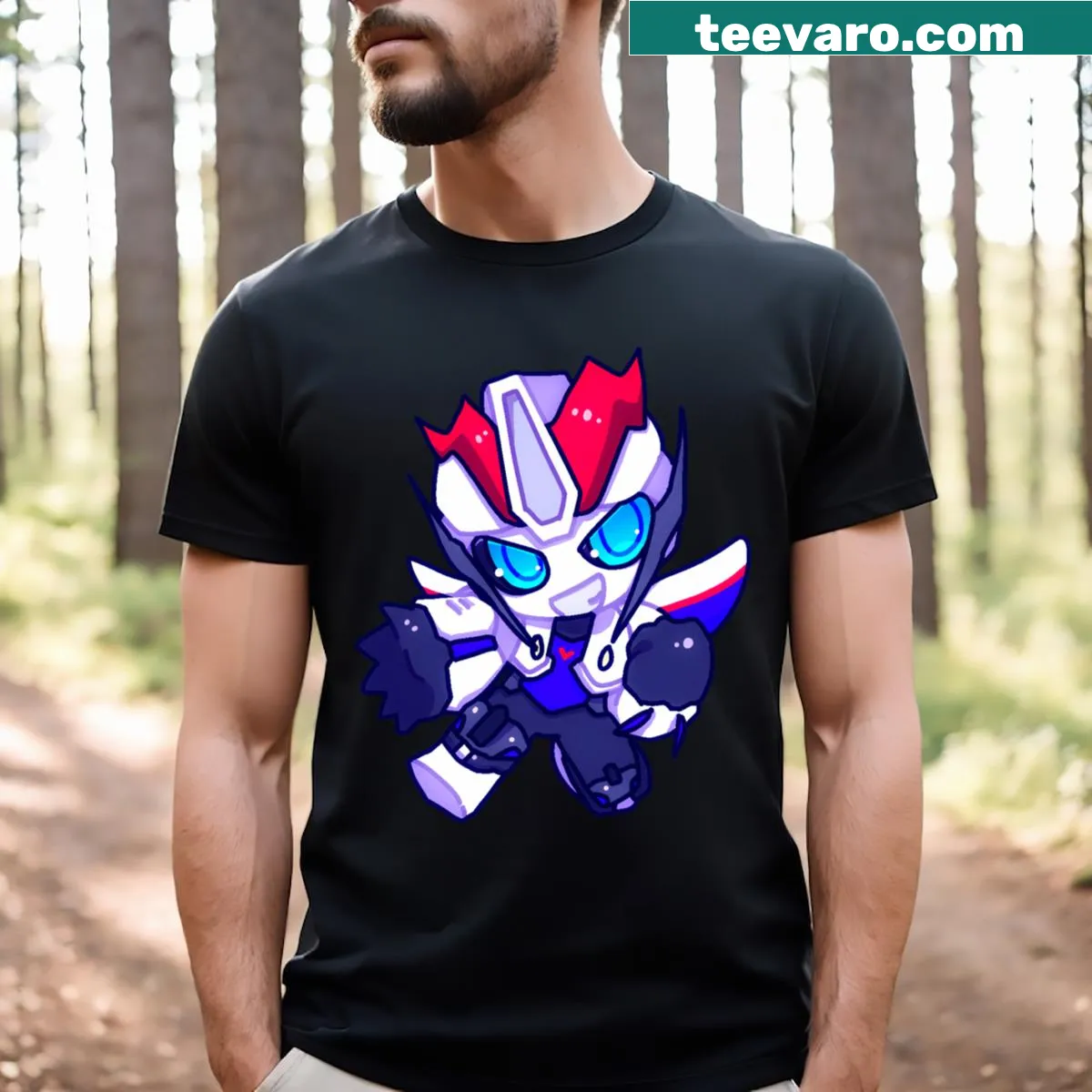 Edgy graphic t-shirt featuring a dynamic vehicle design — on a men's t-shirt