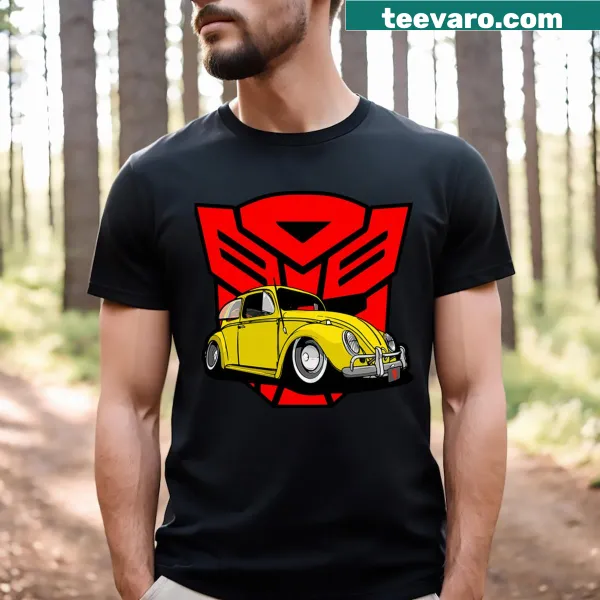 Bumblebee Transformers T-shirt with retro 80s illustration