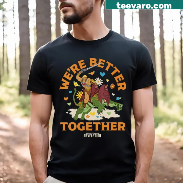 Masters Of The Universe V-neck t-shirt for women with theme of unity.
