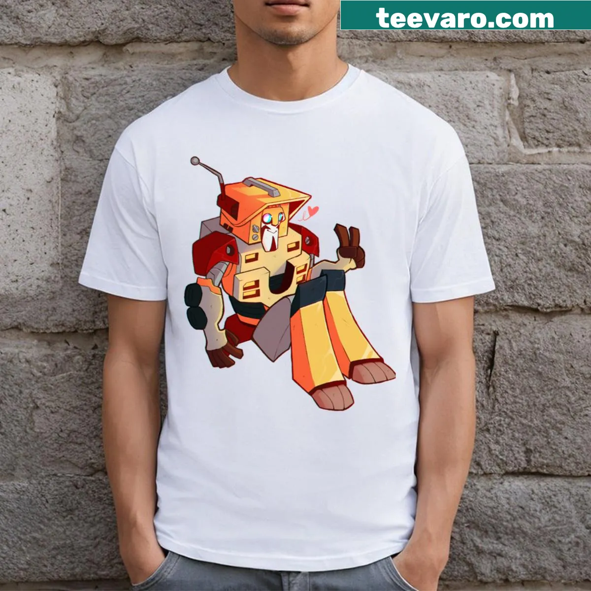 Nostalgic cartoon-inspired Wreckgar shirt design. — on a men's t-shirt