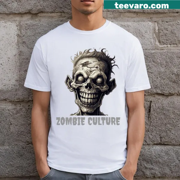 Edgy T-shirt featuring designs inspired by zombie culture