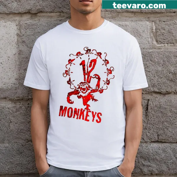 12 Monkeys t-shirt featuring an iconic film-inspired illustration.