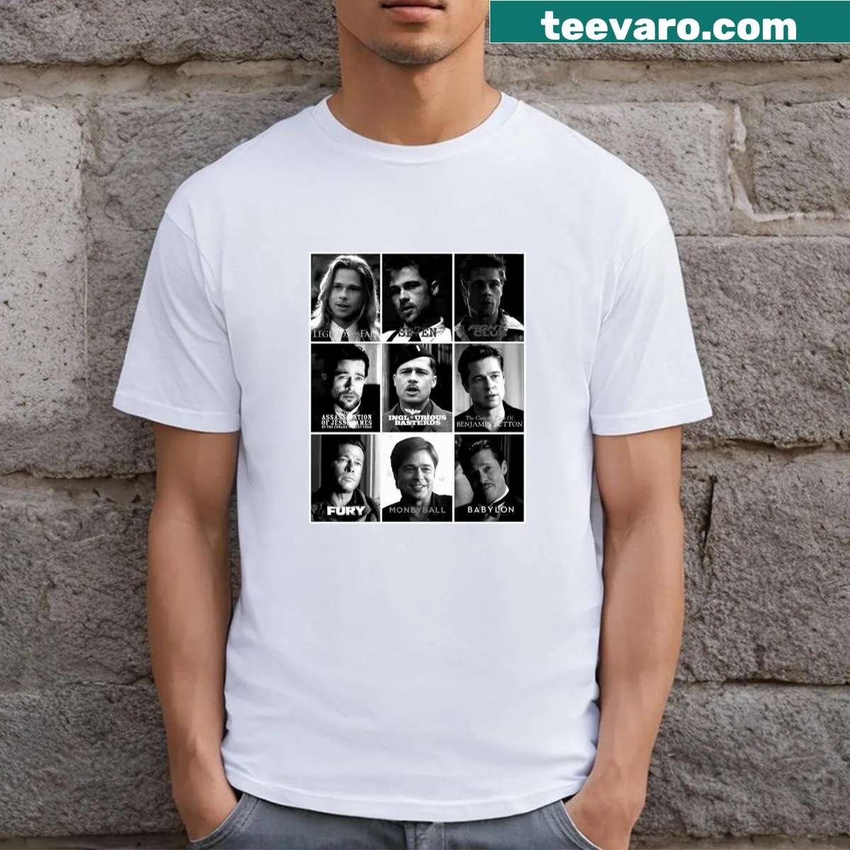 Illustration celebrating iconic movie moments on a t-shirt — on a men's t-shirt