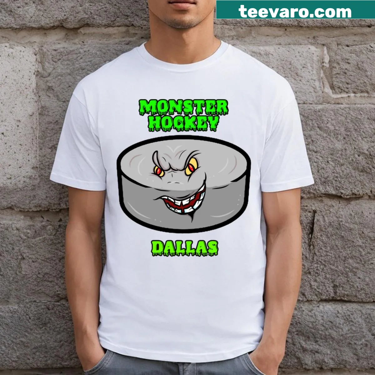 Dallas Stars T-shirt featuring team name in bold print — on a men's t-shirt
