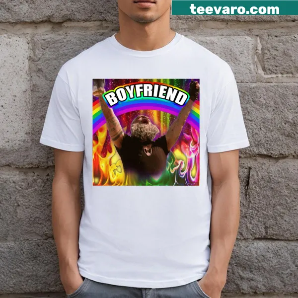 Text shirt for teachers that says 'Boyfriend Teacher' in bold typography.