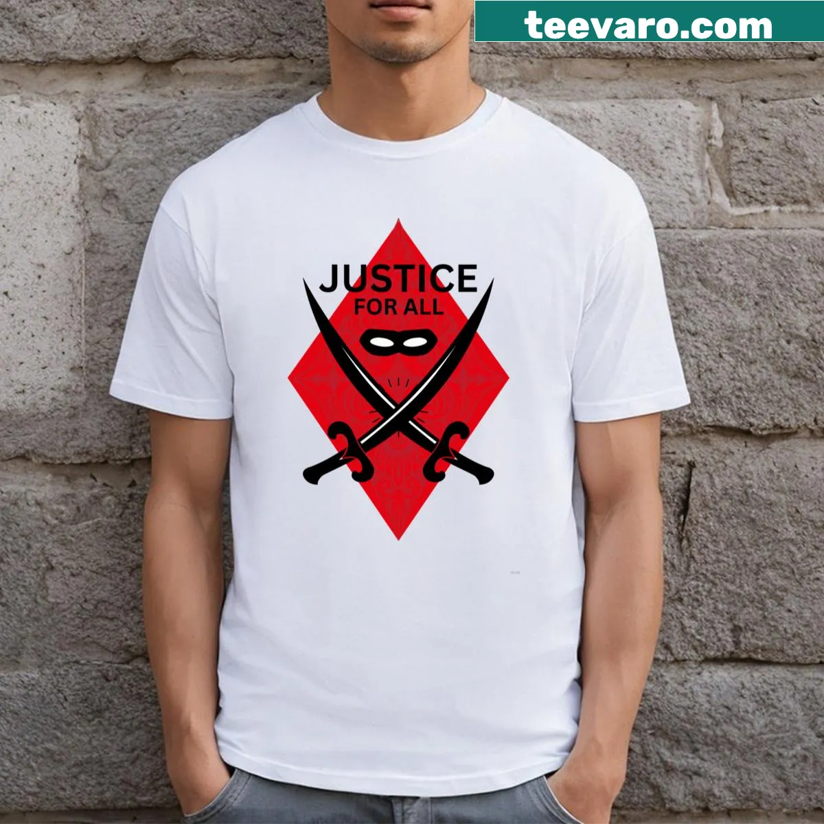 Fan art T-shirt featuring 'The Mask of Zorro' illustration. — on a men's t-shirt