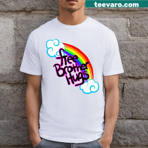 T-shirt with playful text promoting brotherly hugs