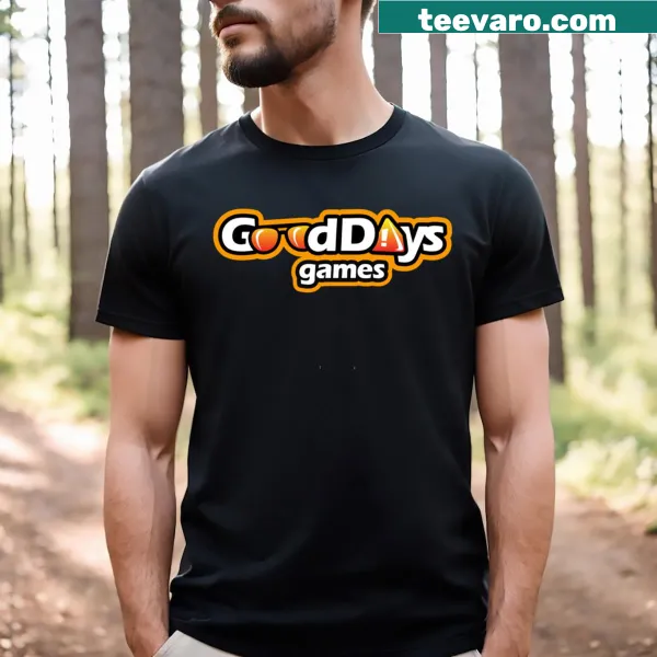Gooddays Games Logo T-shirt featuring the iconic logo front and center