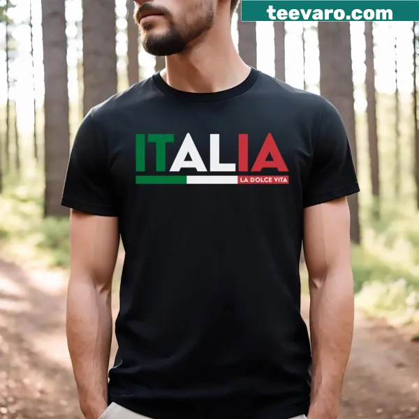 T-shirt featuring an illustration inspired by Italian culture