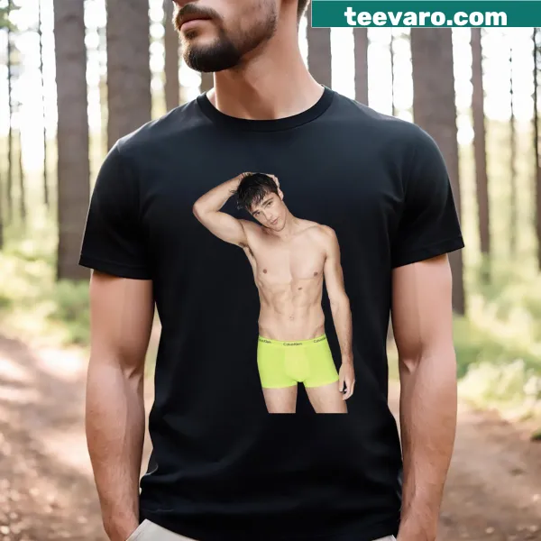 Illustrated t-shirt inspired by Jacob Elordi's Calvin Klein moments