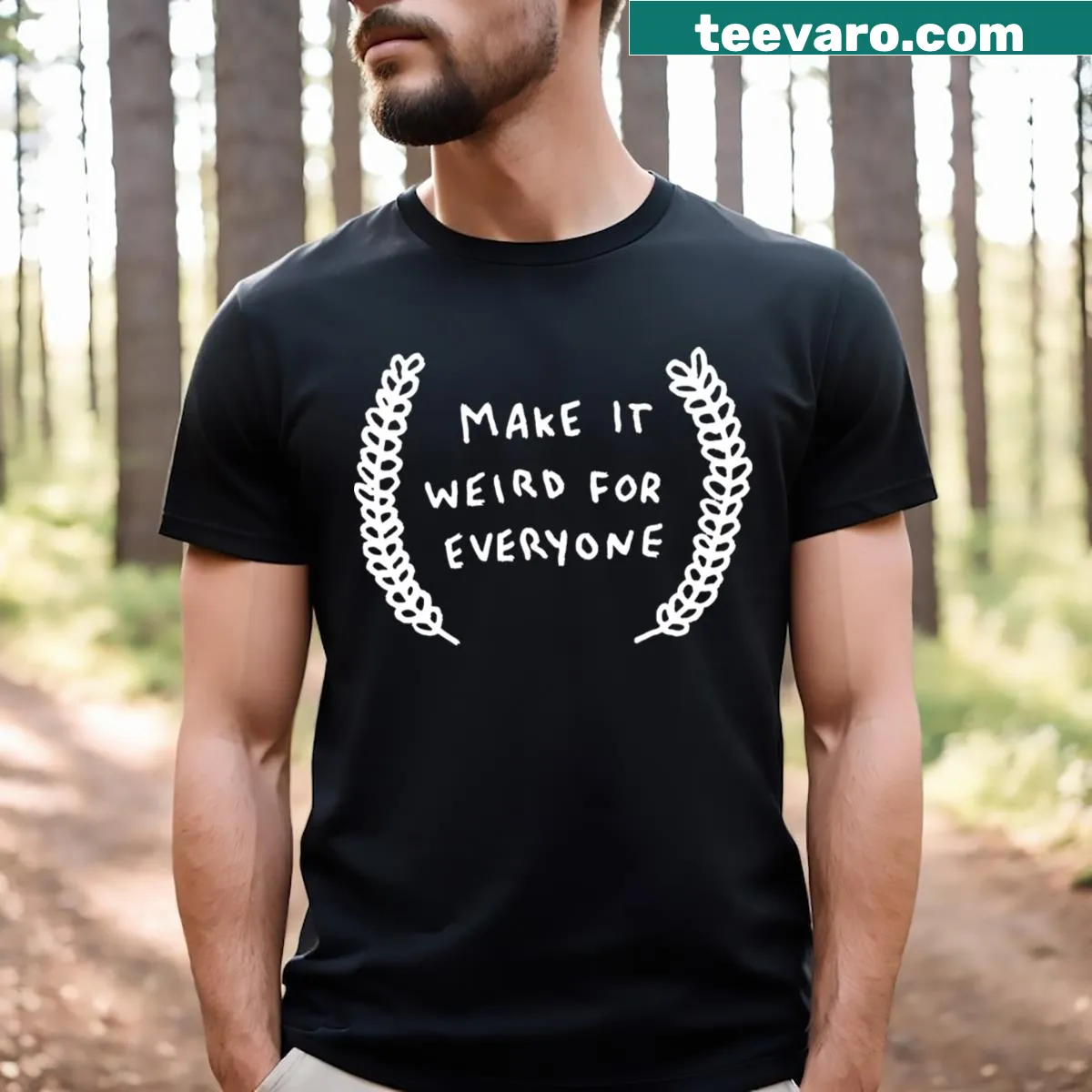 Edgy T-shirt with bold phrase encouraging uniqueness — on a men's t-shirt
