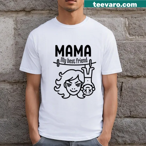 Heartfelt Mother Day design in playful typography on T-shirt.