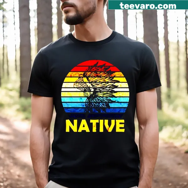 Distressed Native American design on a vintage T-shirt