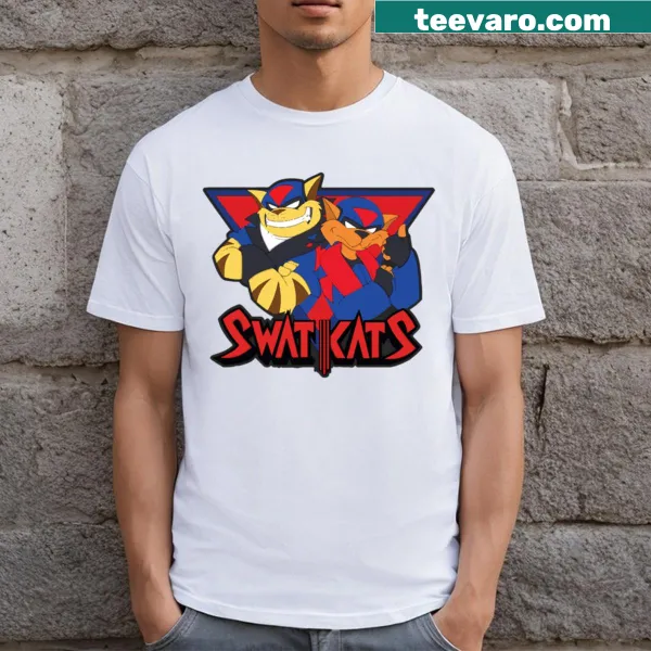 T-shirt featuring a design inspired by the Swat Kats animated series