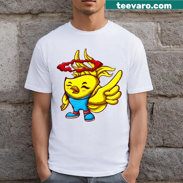 Whimsical T-shirt featuring a variety of birds in a charming design