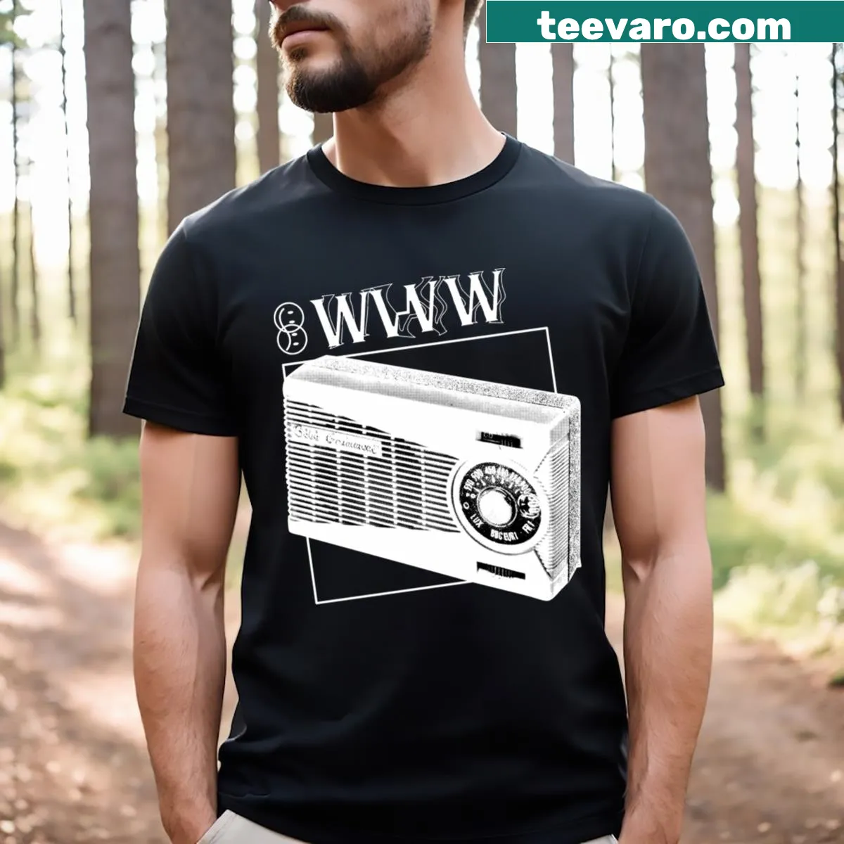 DJ-themed t-shirt with bold typographic design — on a men's t-shirt