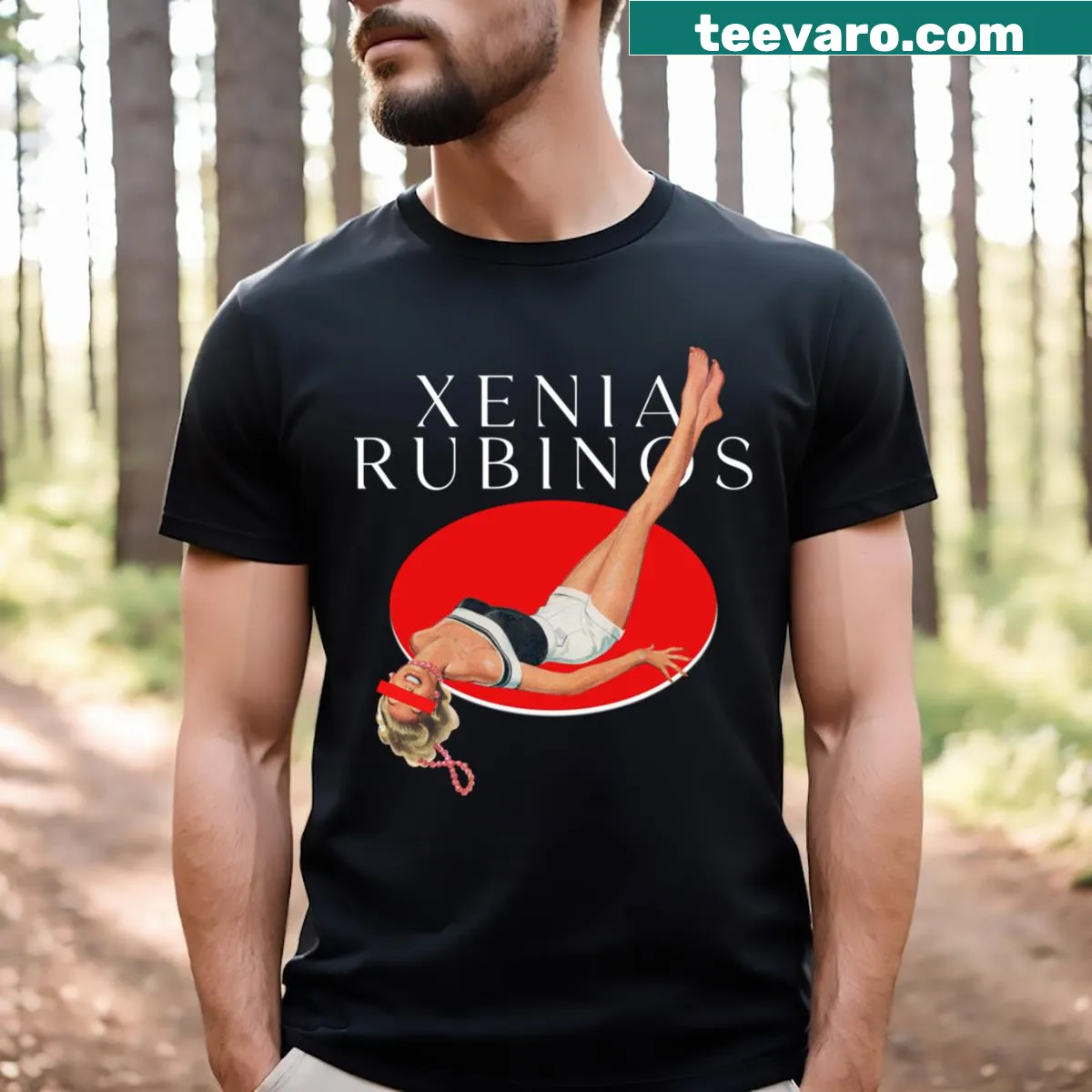 Whimsical Pop T-shirt featuring Xenia Rubinos — on a men's t-shirt