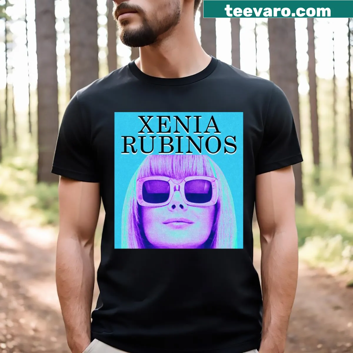 Soulful graphic tee featuring Xenia Rubinos — on a men's t-shirt
