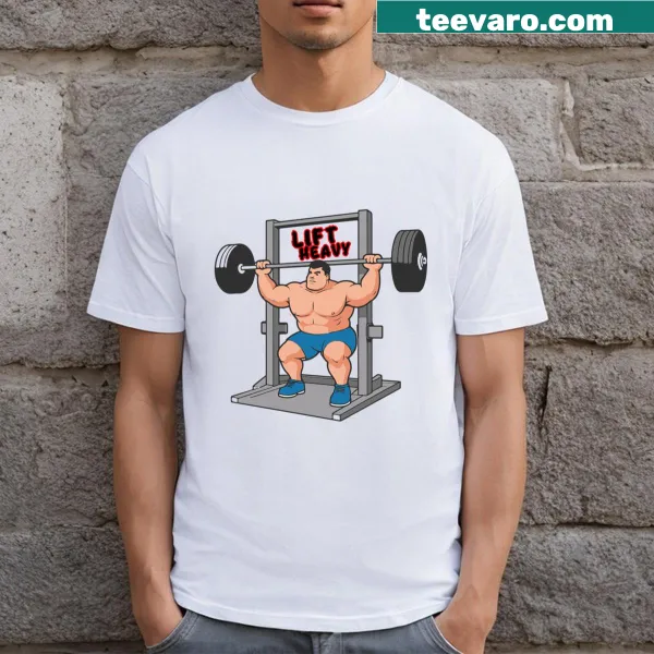 Inspirational You Can Lift Heavy E Essential T-shirt with bold slogan