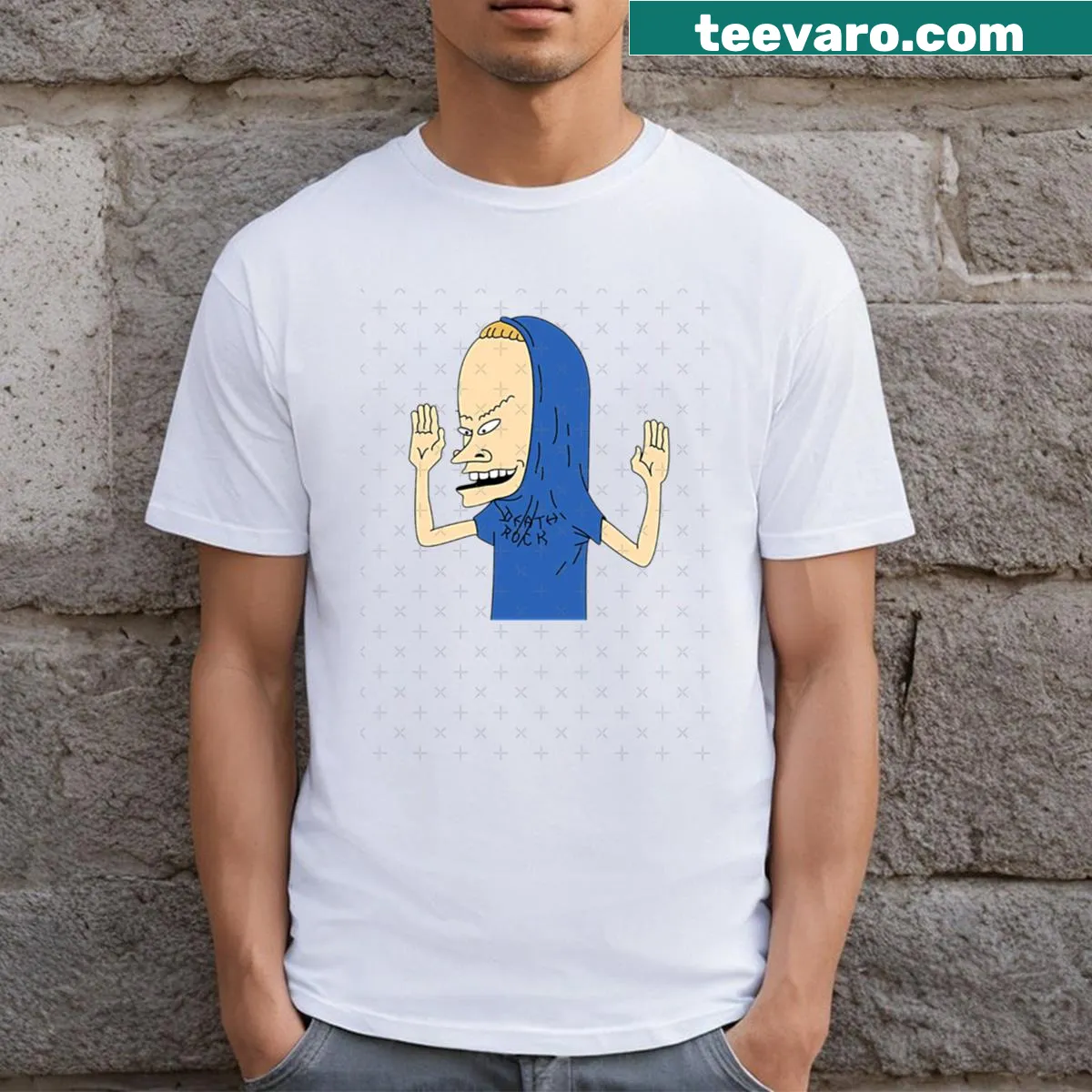 Graphic T-shirt featuring Beavis and Butthead — on a men's t-shirt