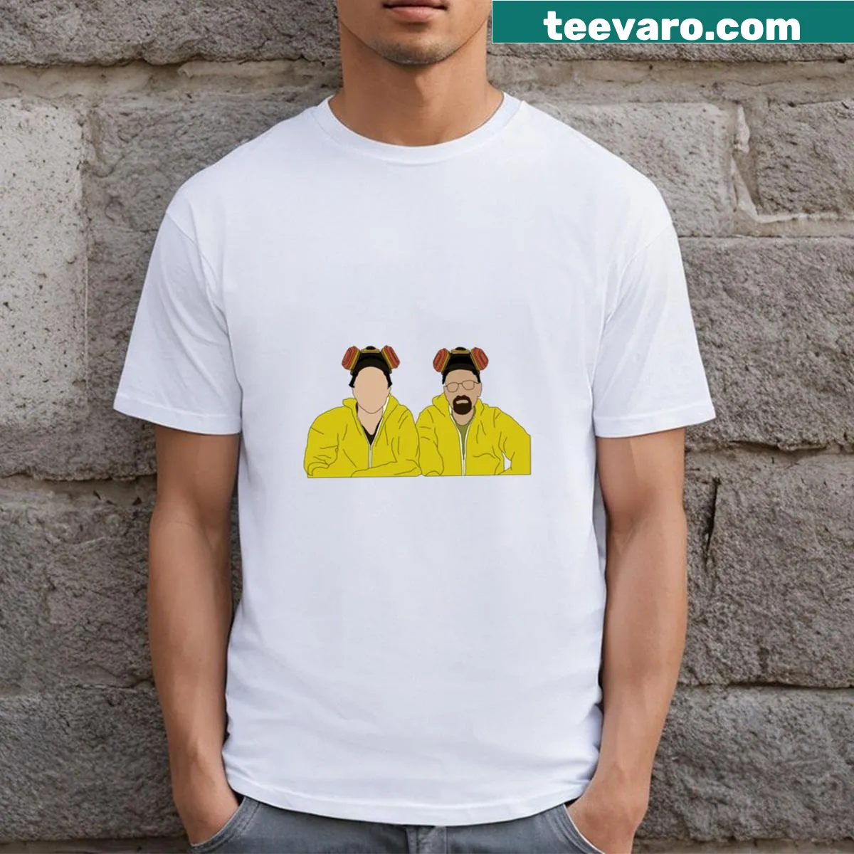 Illustration of Walt and Jesse from Breaking Bad on a T-shirt — on a men's t-shirt