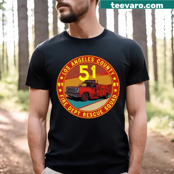 Distressed graphic of Classic Truck Side 51 Emergency Squad logo