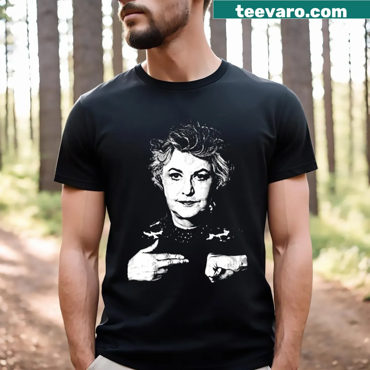 Bea Arthur tribute t-shirt featuring Dorothy Zbornak with Run The Jewels — on a men's t-shirt