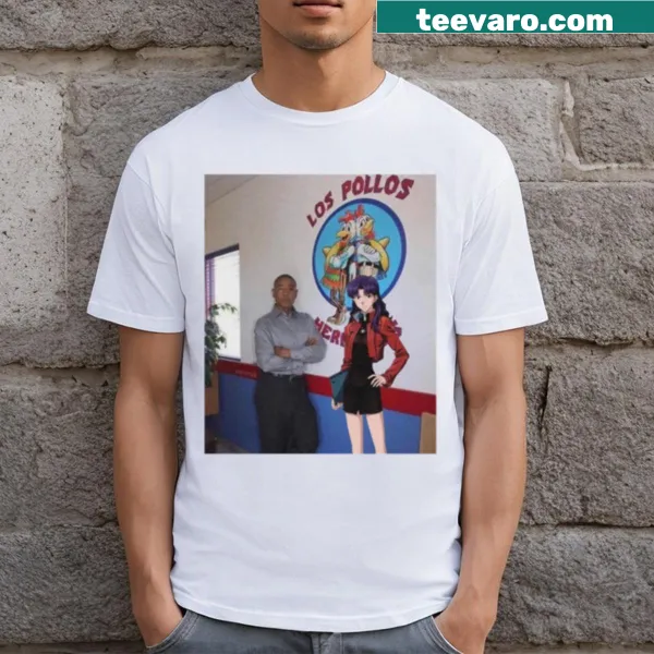 T-shirt featuring Gustavo Fring and Misato in a unique graphic design