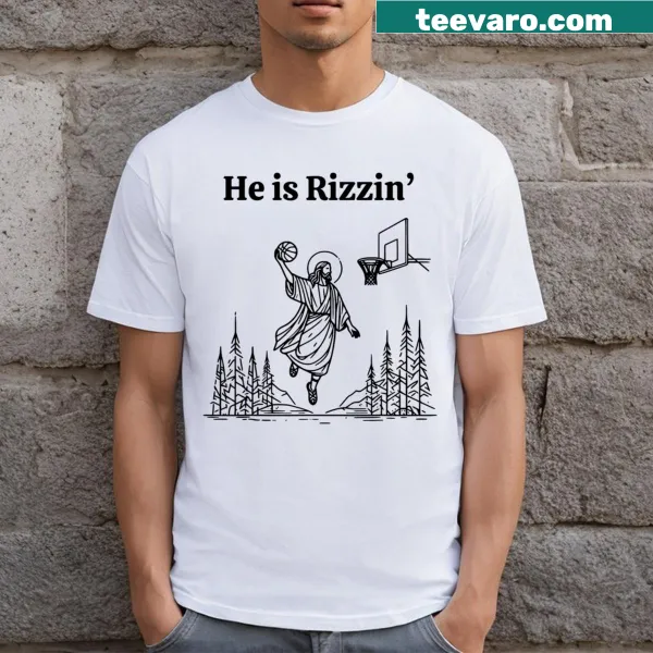Easter t-shirt with uplifting Jesus and basketball design
