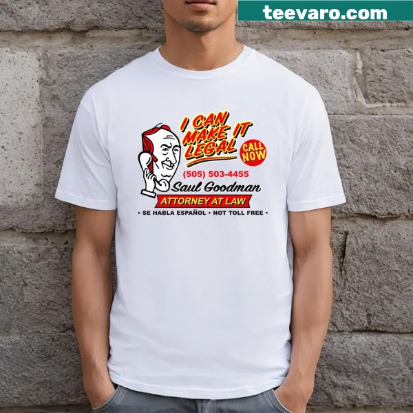 Playful t-shirt with text I Can Make It Legal