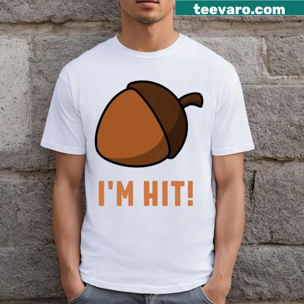 Funny T-shirt with a cop parody and acorn meme graphic