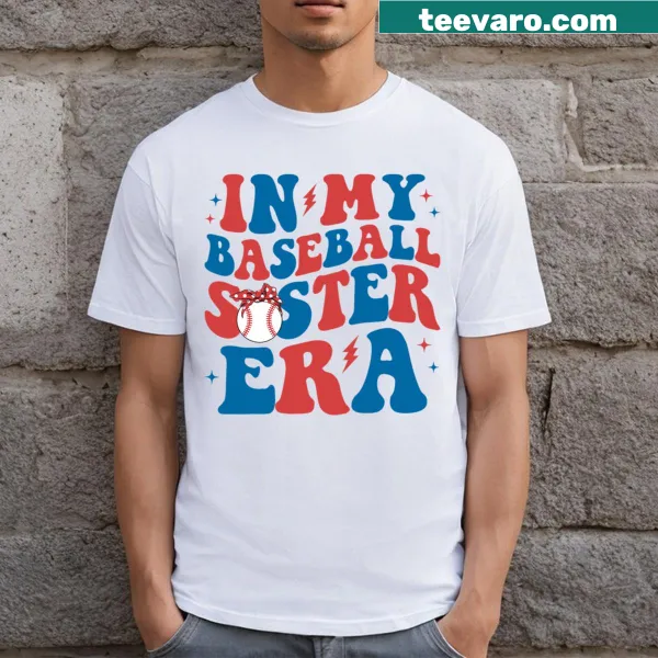 Retro baseball-themed t-shirt for sisters with playful design