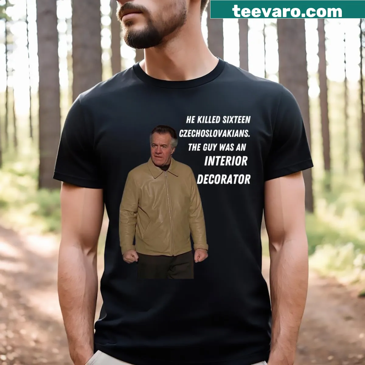 T-shirt designed for interior decorators with simple text — on a men's t-shirt