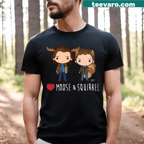 T-shirt featuring characters from the Supernatural series