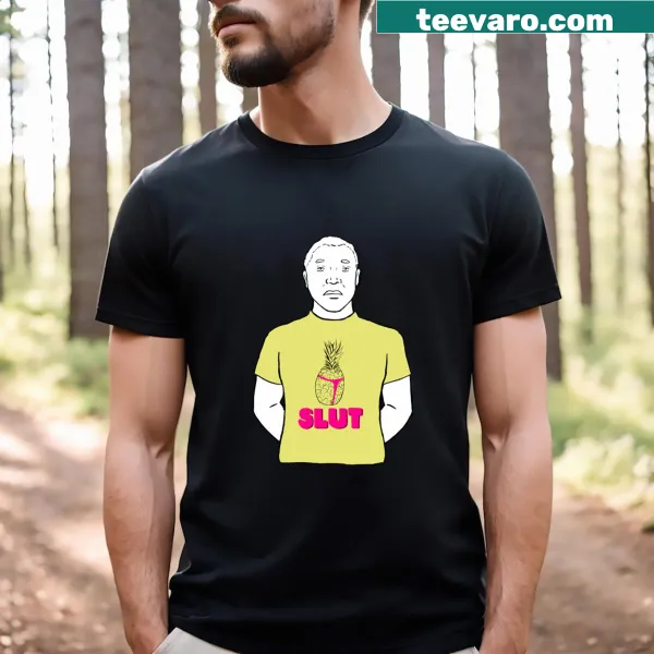 Cartoon pineapple graphic on Slt T-shirt