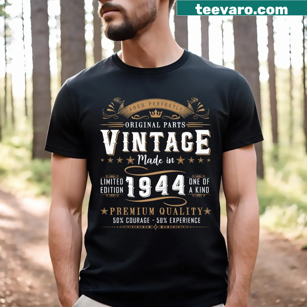 Vintage T-shirt celebrating an 80th birthday for men — on a men's t-shirt