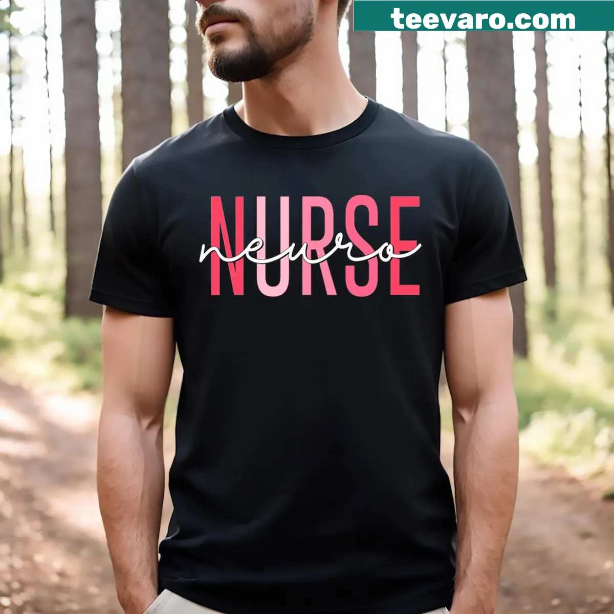 Vintage Neuro Trauma ICU Nurse T-shirt for neurology professionals — on a men's t-shirt