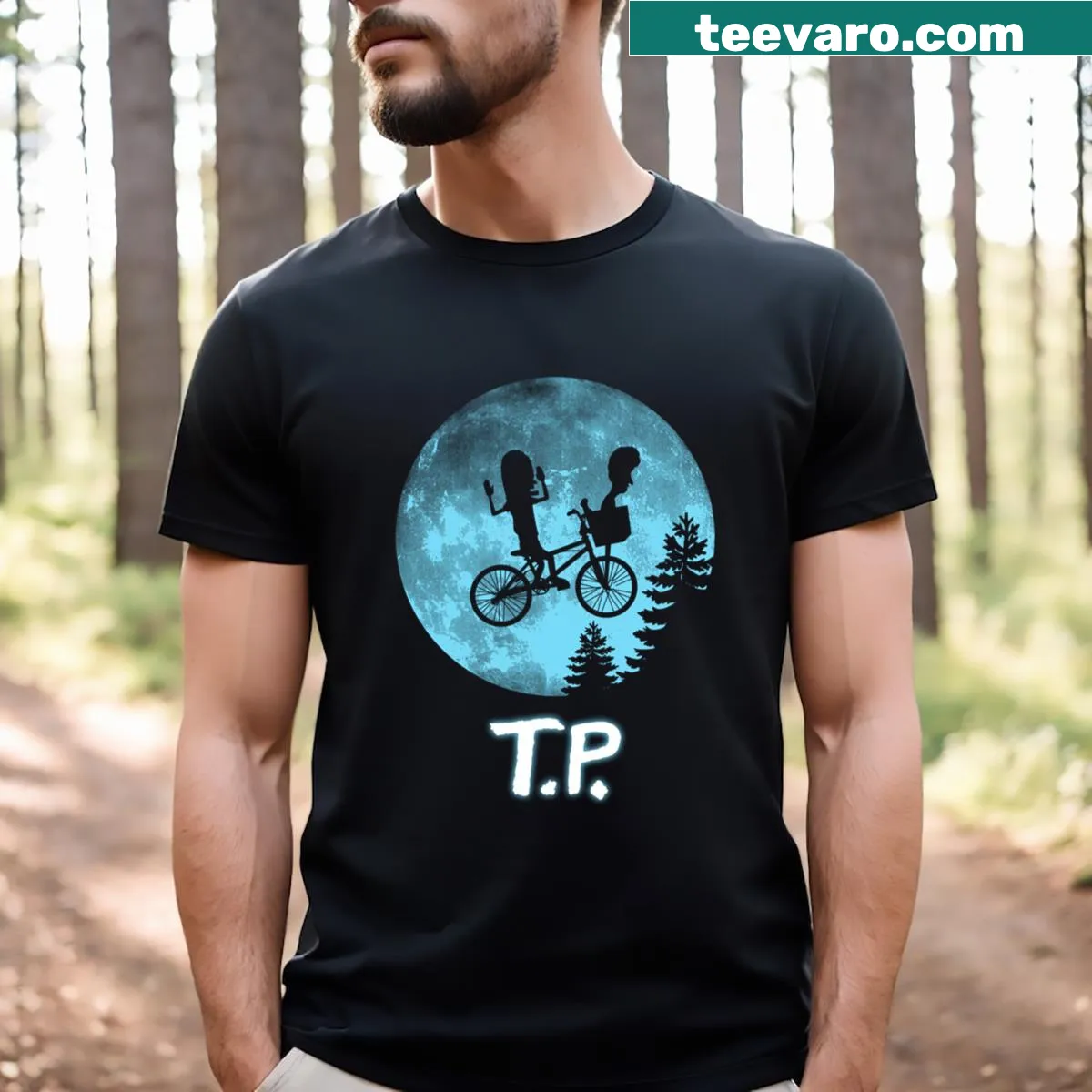 Vintage t-shirt featuring the Pleasure Paradise sign graphic — on a men's t-shirt