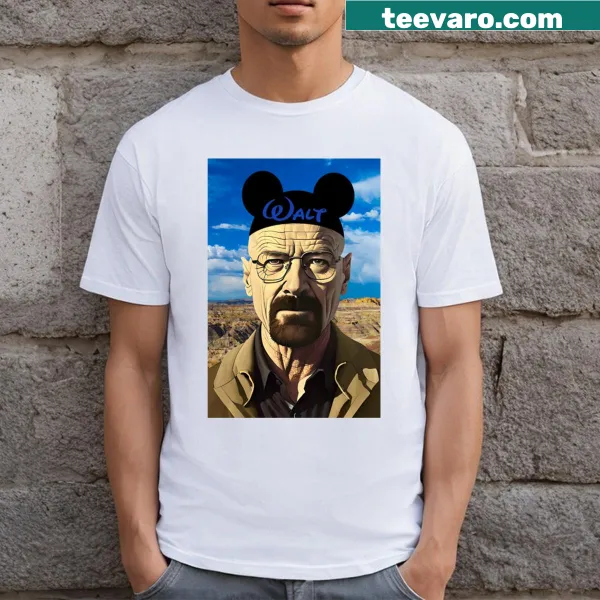 Humorous t-shirt featuring a graphic inspired by Walt