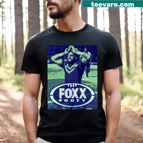 Footy t-shirt featuring 'Josh Addocarr' and 'Foxx' in bold text.