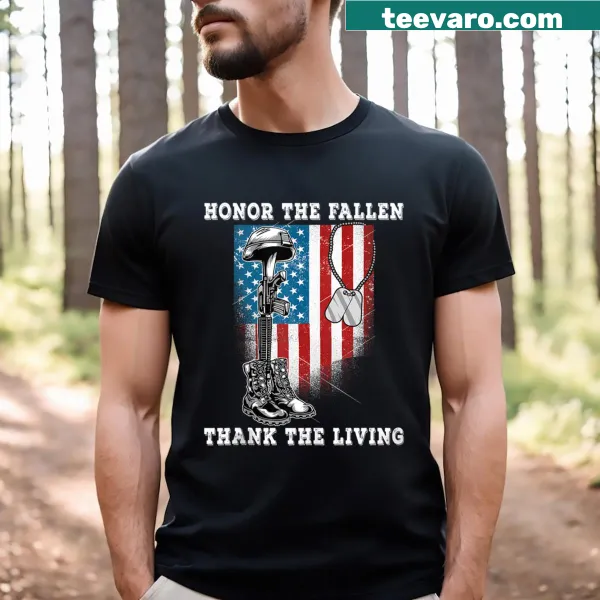 Memorial Day T-shirt with a message of honoring the fallen