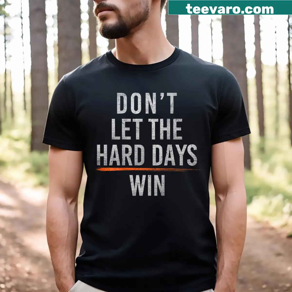 Inspirational T-shirt with a motivational message — on a men's t-shirt