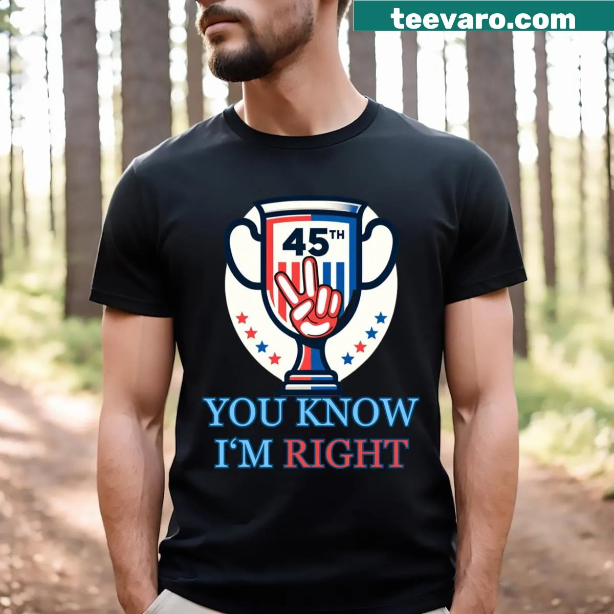 Elections 2024 T-shirt with bold design — on a men's t-shirt