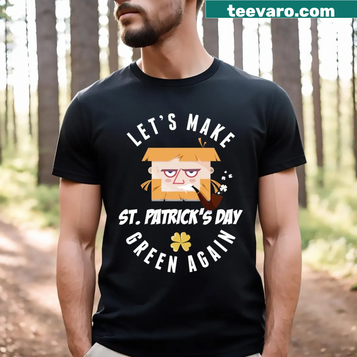 Playful St. Patrick's Day graphic T-shirt. — on a men's t-shirt