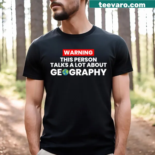 Geography-themed T-shirt featuring a map design
